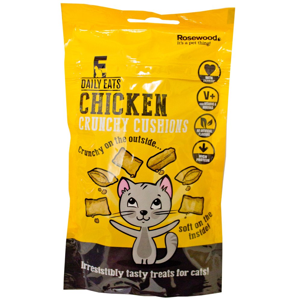 Rosewood Daily Eats Cat Chicken Crunchy Cushions 1x12