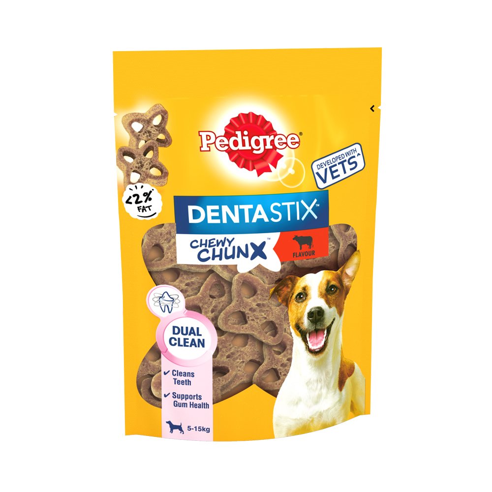 PEDIGREE Dentastix Chewy Chunx Mini Dog Treat Beef Flavour 5x68g