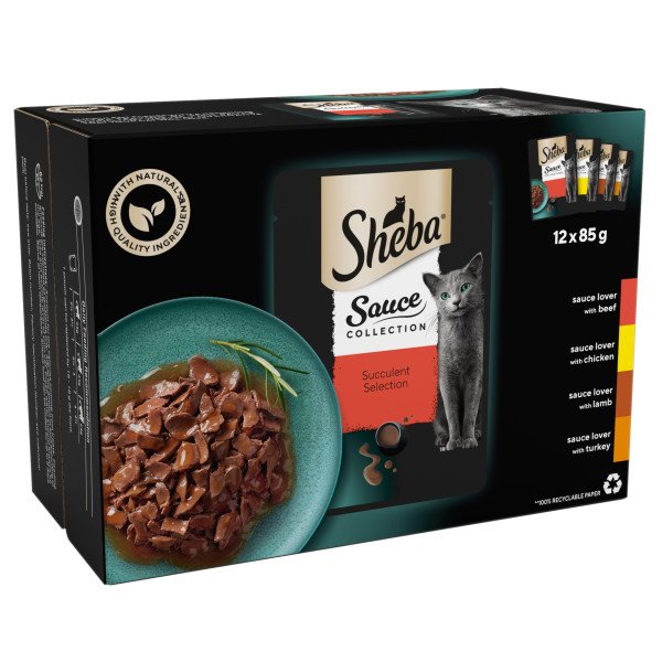 Sheba Sauce Collection Succulent Selection in Gravy Pouches DJ03C 4x12x85g