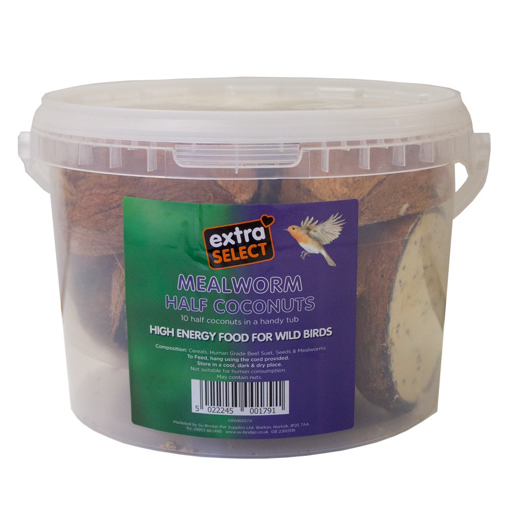 Extra Select  Half Coconuts In Tub Mealworm 1x10