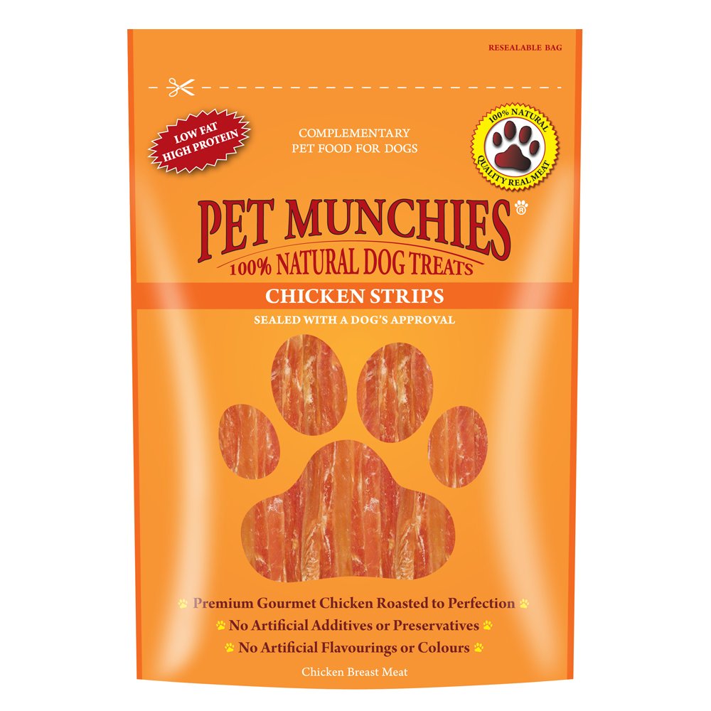 Pet Munchies Chicken Strips Dog Treats 8x90g