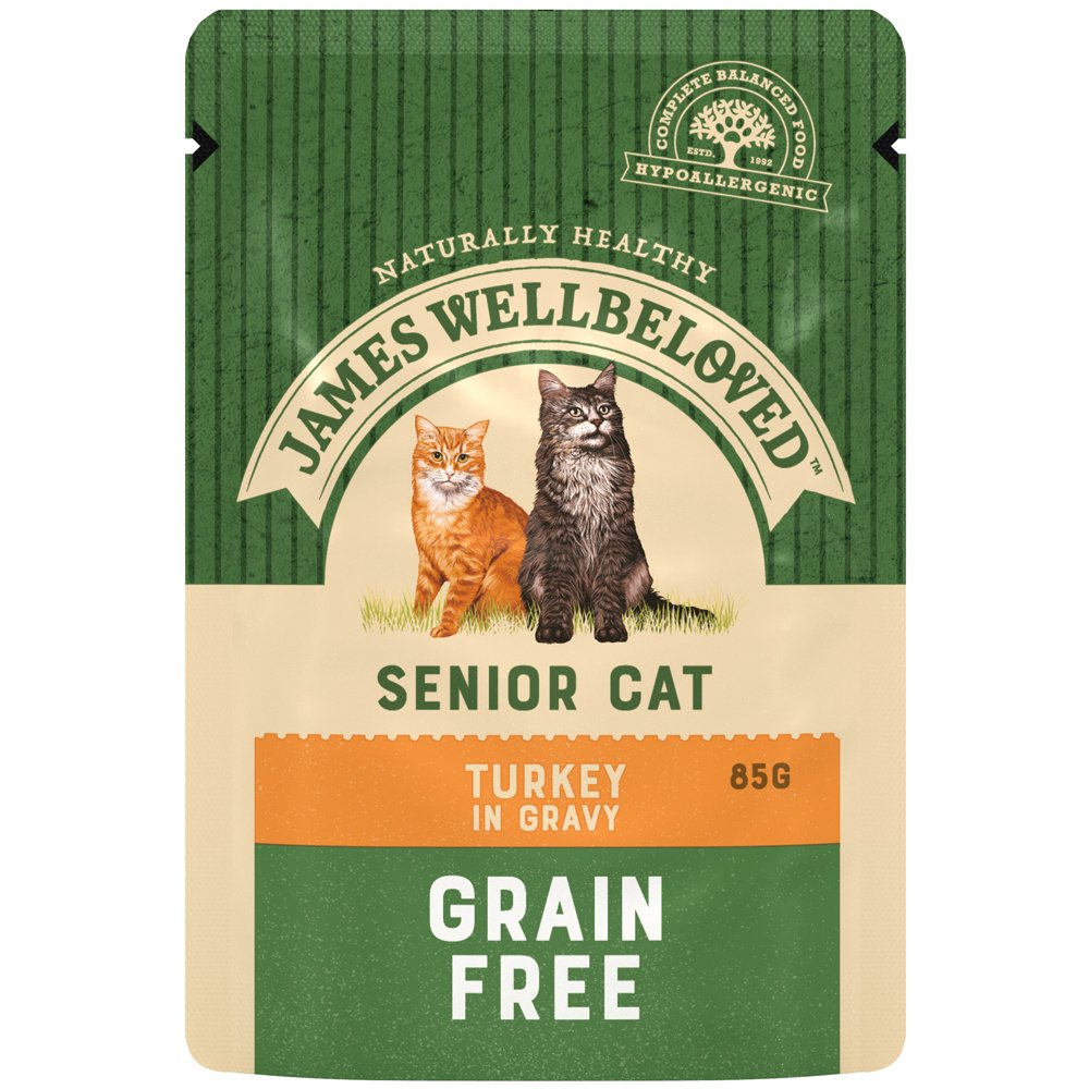 James Wellbeloved Cat Senior Grain Free Turkey Pouch 12x85g