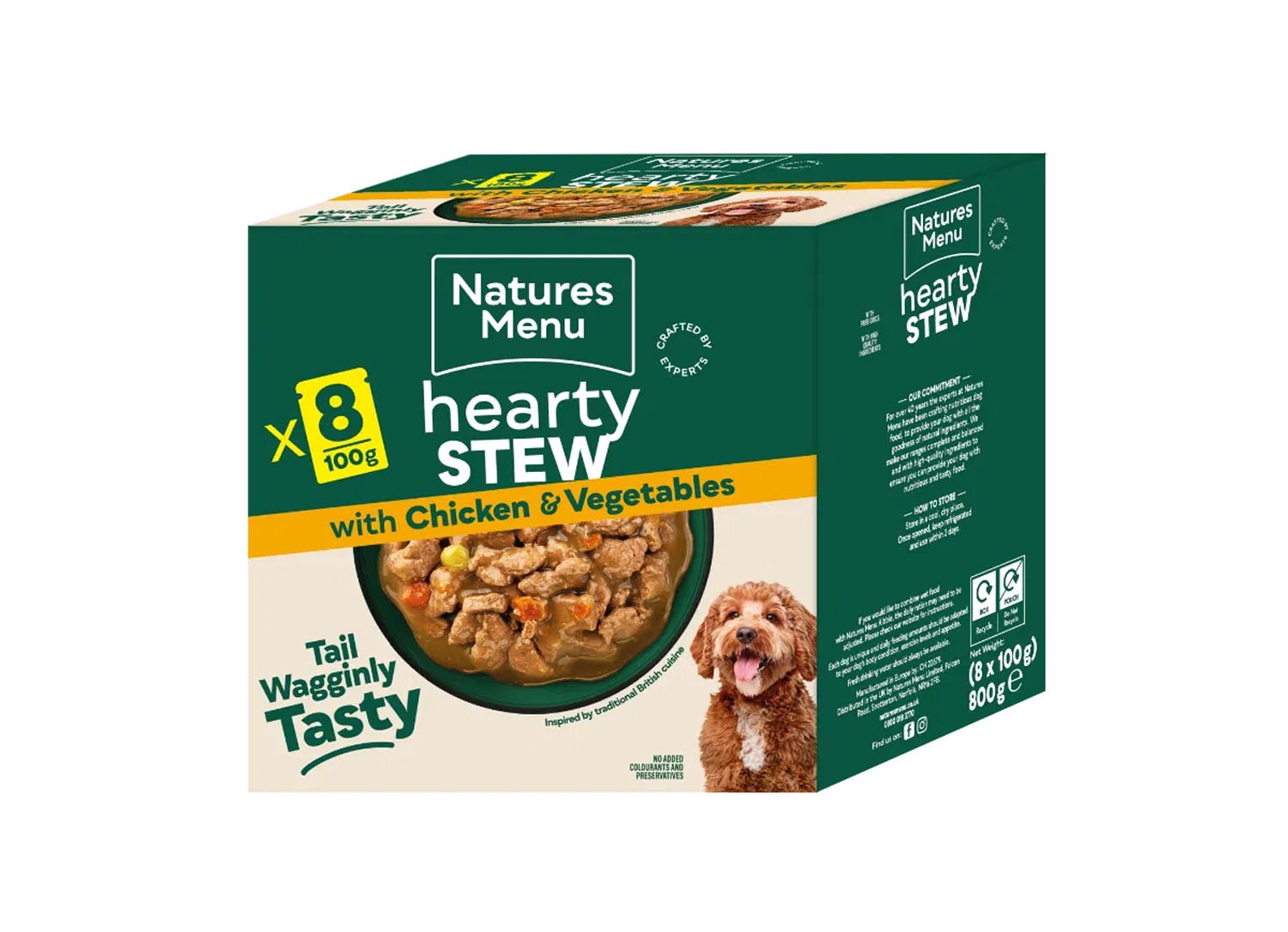 Natures Menu Dog Hearty Stews with Chicken Pouches 8x100g