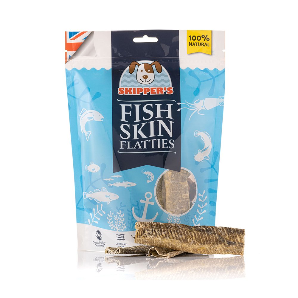 Skippers Dog Fish Skin Flatties 70g