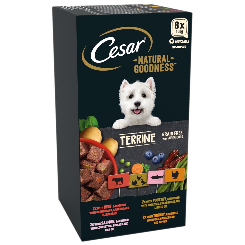 Cesar Dog Natural Goodness Mixed Selection in Loaf 3x8x100g