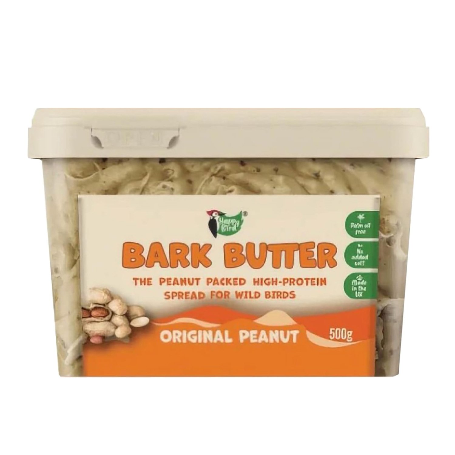 Happy Bird Bark Butter Spread Peanut Butter Original 6x500g