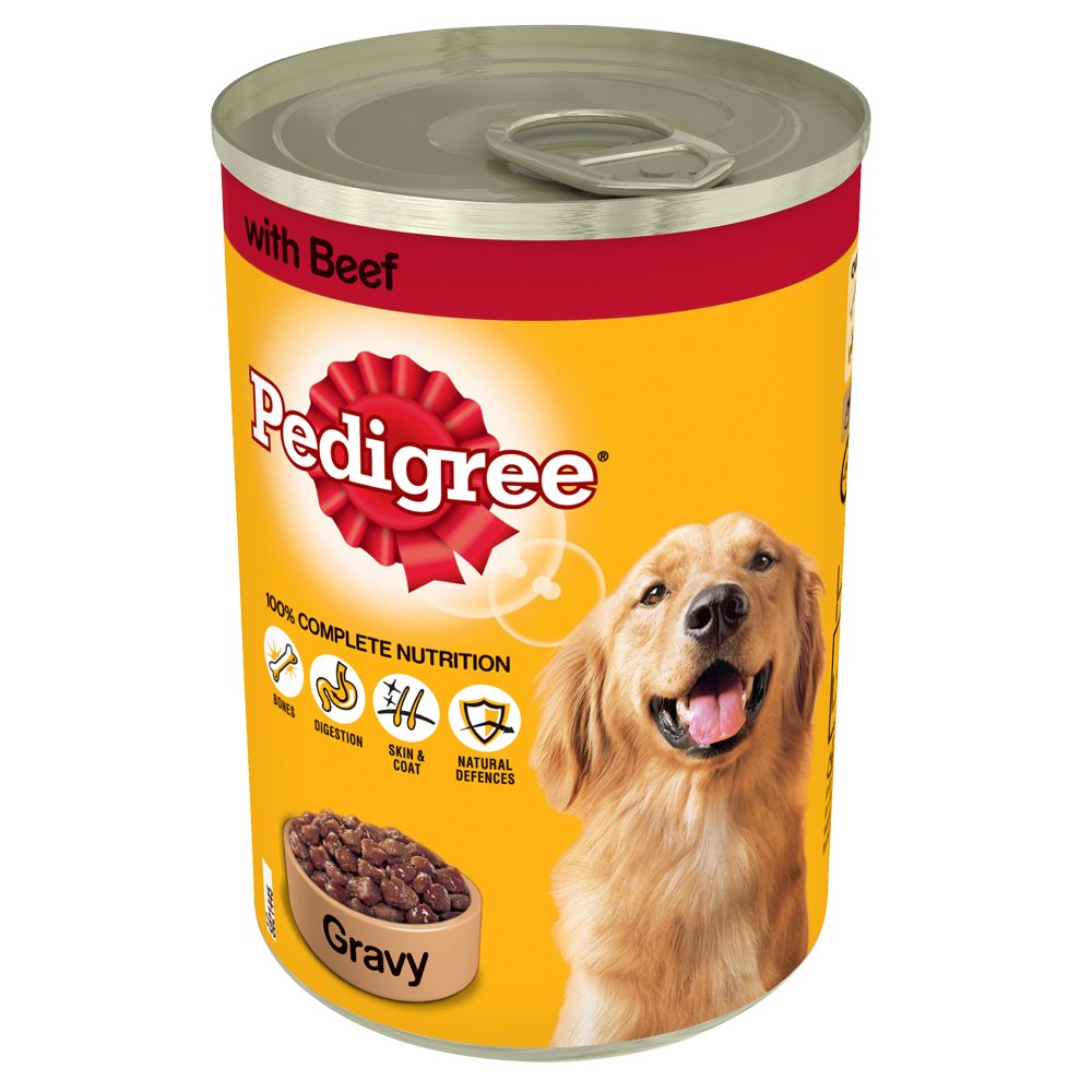 Pedigree Beef In Gravy Tins WG985/CV68N 12x400g