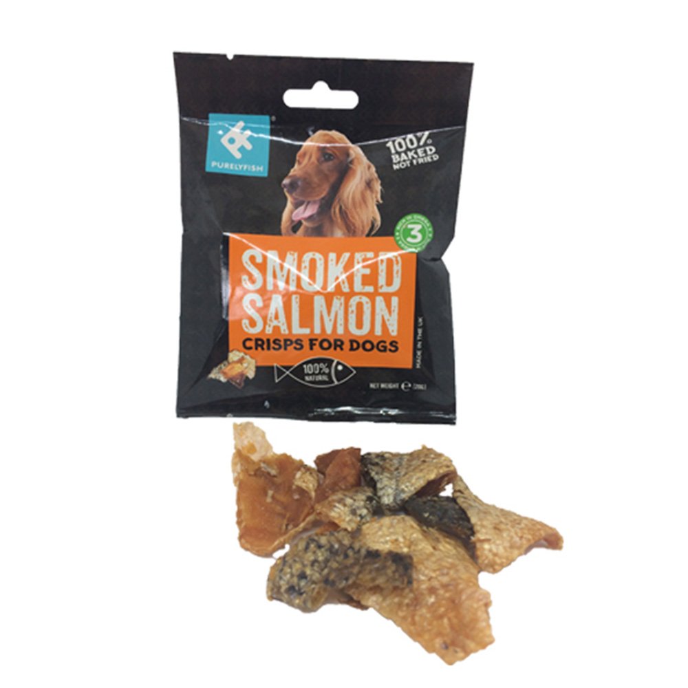Purely Fish Dog Smoked Salmon Crisps 20g