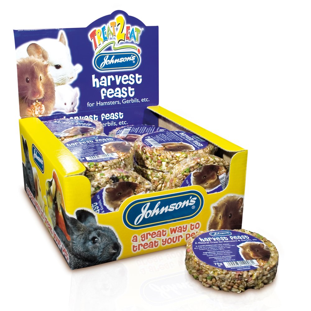 Johnsons Treat 2 Eat Harvest Feast For Hamsters & Gerbils 18x70g