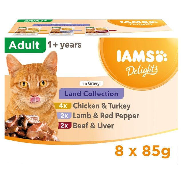 Iams Cat Mixed Pack Land Collection in Gravy 8x85g