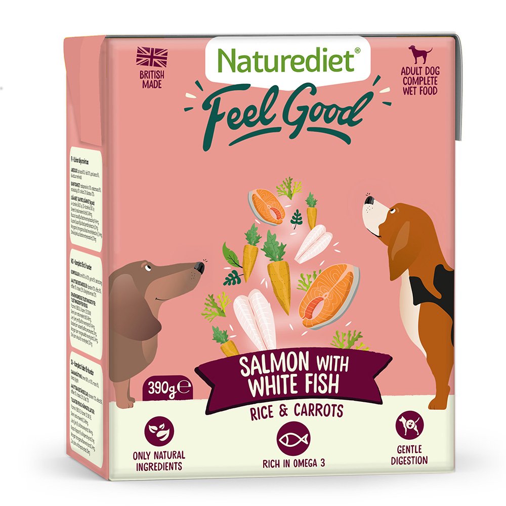 Naturediet Dog Feel Good Salmon Tetra Pack 18x390g