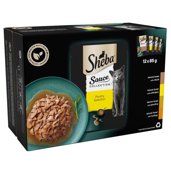 Sheba Sauce Collection Poultry in Gravy Pouches 4x12x85g