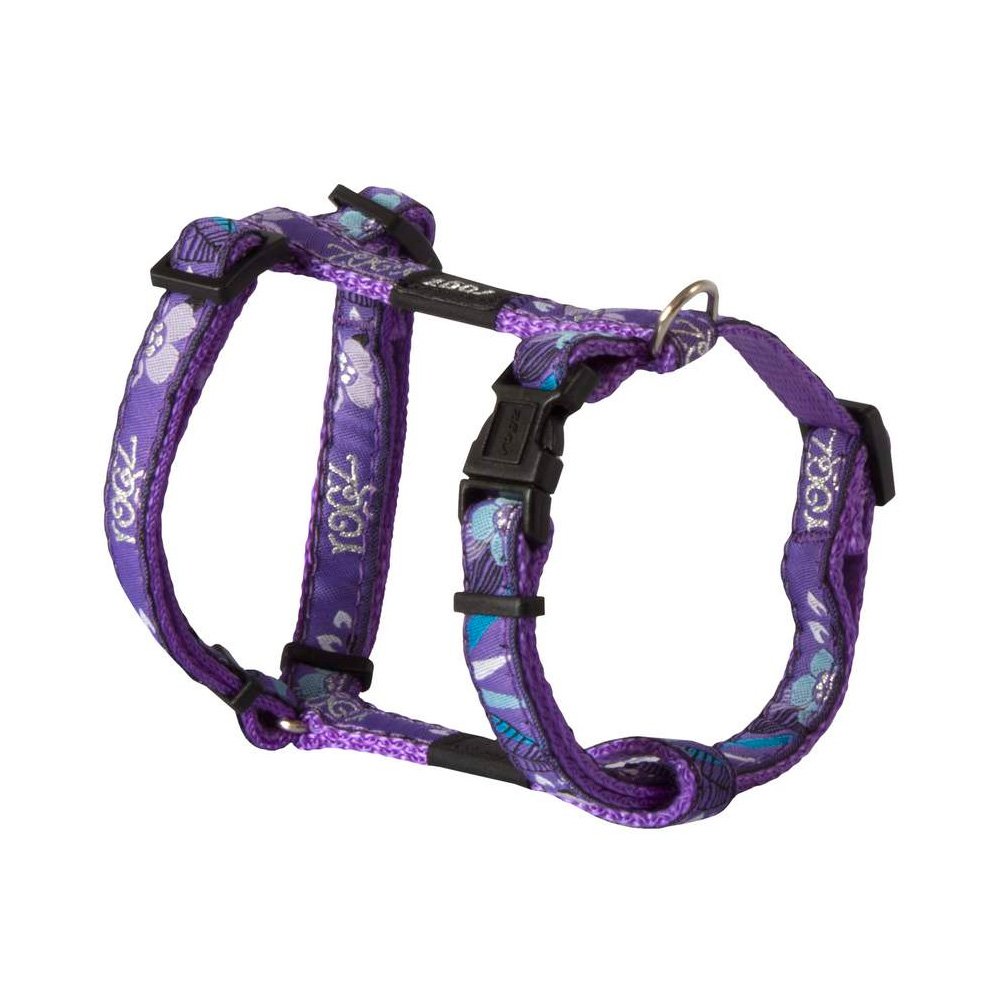 Rogz Fancy Dress Adjustable H-Harness Purple Forest 25mm x 60-100cm Extra Large - Special Order Item