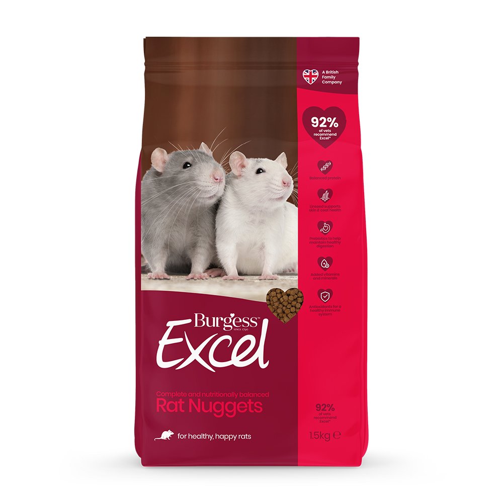 Burgess Excel Rat Nuggets 4x1.5kg